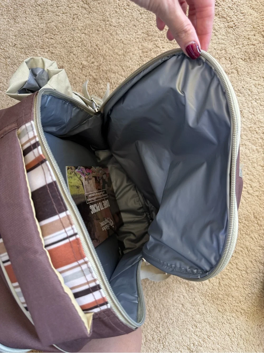Kitchen supreme Brown & Tan picnic Travel Backpack